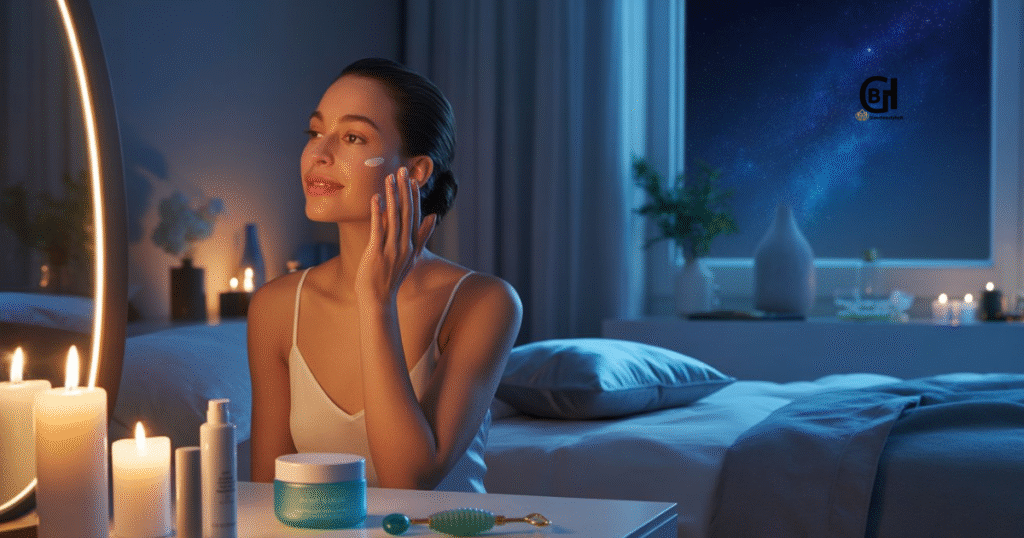 Night time beauty routine